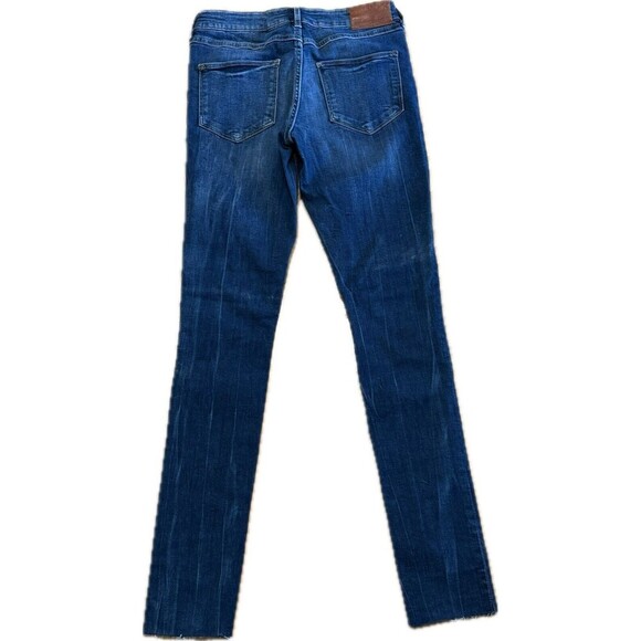 Zara Womens Z1975 Denim Jeans Skinny Mid Rise Pockets Raw Hem Size 4 - Picture 2 of 5